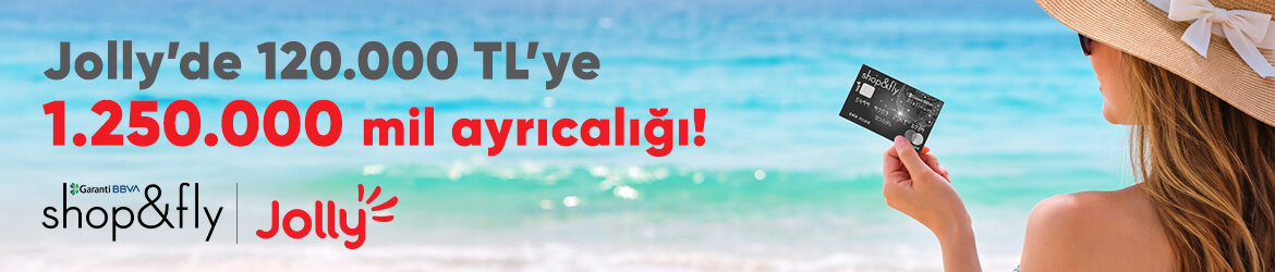 <span style="letter-spacing: 0.3px;">1 Haziran 2026 - 30 Haziran 2026 tarihleri arasında, 1.250.000 Mil Puan kazanma fırsatı Jolly'de!</span>