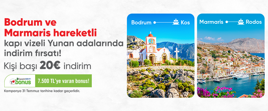 Bodrum ve Marmaris Hareketli Yunan Adaları