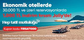 Ekonomik Otellerde 30.000 TL ve Üzeri Rezervasyonlara 1000 TL İndirim!