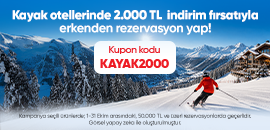 Kayak Otellerinde 2.000 TL &amp;#x130;ndirim F&amp;#x131;rsat&amp;#x131;!