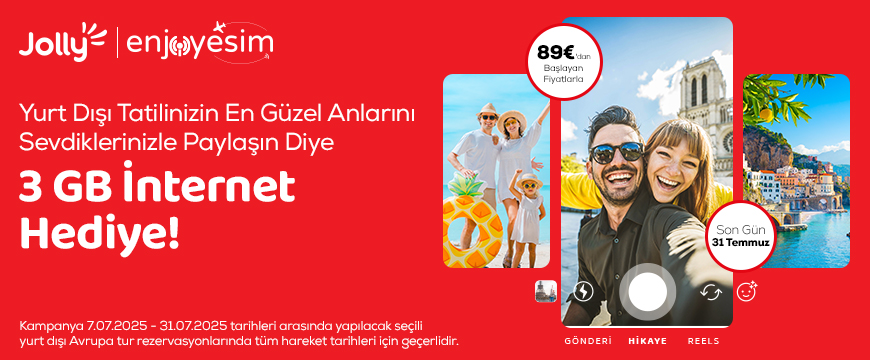 Enjoyesim 3 GB İnternet Hediye