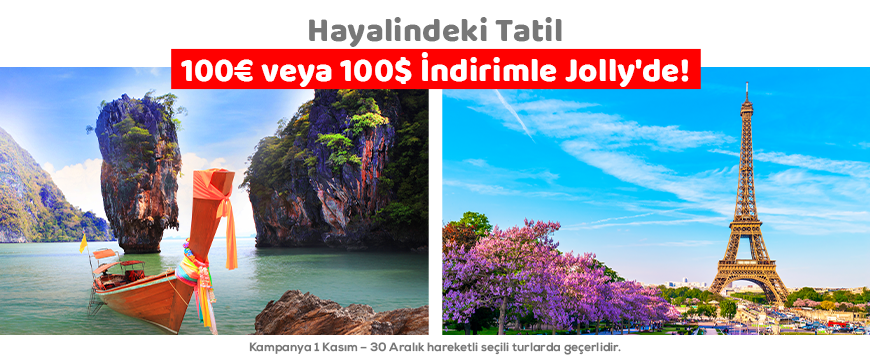 100 Dolar ve 100 Euro İndirimli Yurt Dışı Turları