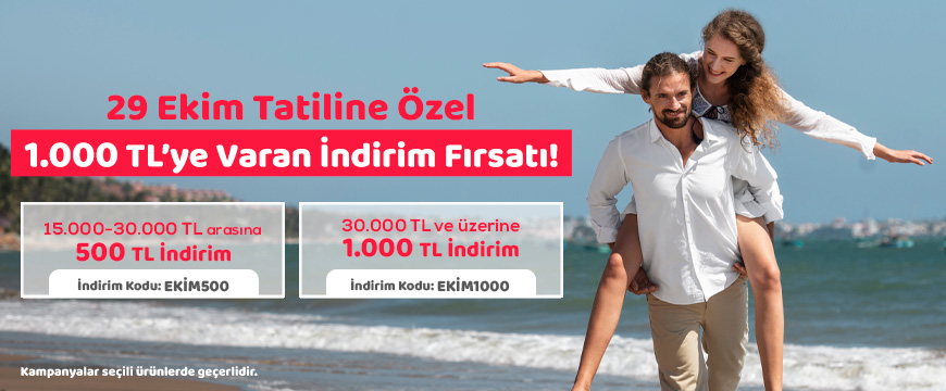 29 Ekim Tatiline Özel 1000 TL'ye Varan Kupon Fırsatı