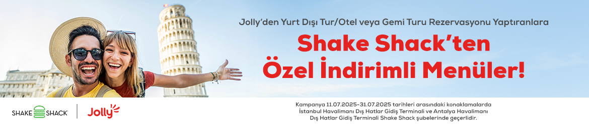 <font color="#666666" face="Poppins, sans-serif"><span style="font-size: 15px;">Jolly Tur Müşterilerine Özel Shake Shack Kampanyası</span></font>